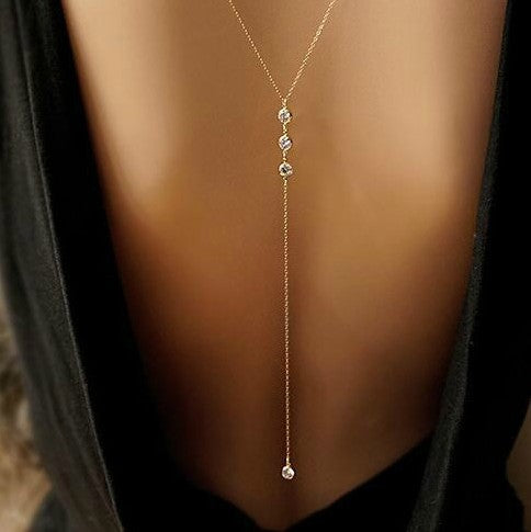 Simple Diamond Body Chain Necklace