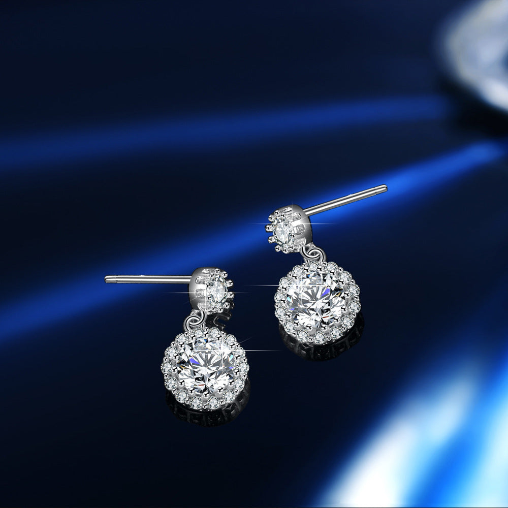 S925 Sterling Silver Moissanite Earrings