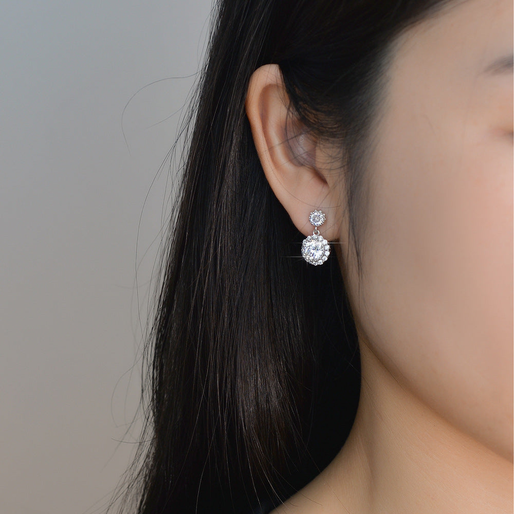 S925 Sterling Silver Moissanite Earrings